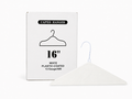 16" White Plain Caped Hanger, 13 Gauge