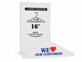 16" White Printed Caped Hanger, 13 Gauge