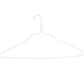 16" White Shirt Hanger, 14.5 Gauge