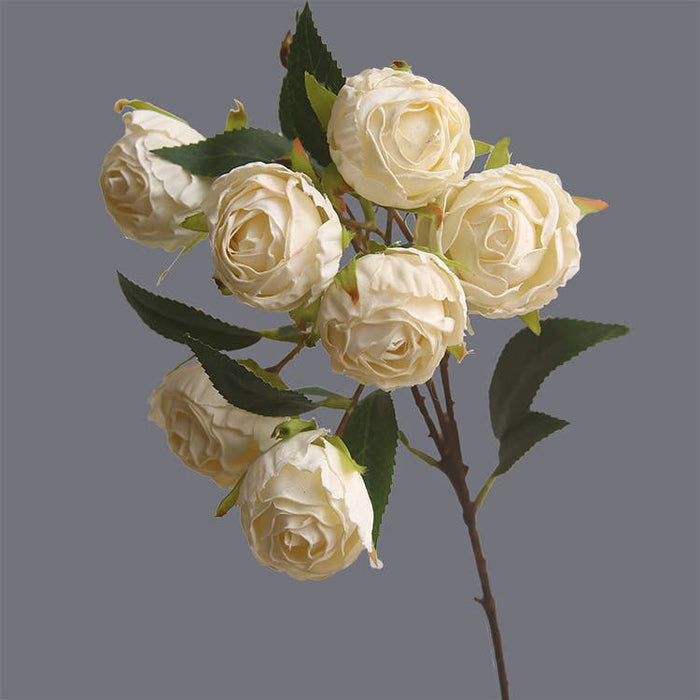 19.6" Artificial faux rose flower;7 heads small rose - Magnolia Lane co. Home + Garden + Gift