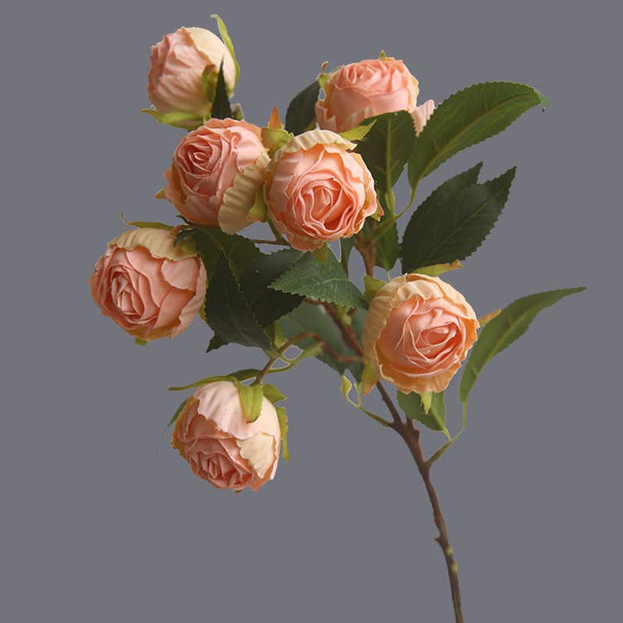 19.6" Artificial faux rose flower;7 heads small rose - Magnolia Lane co. Home + Garden + Gift