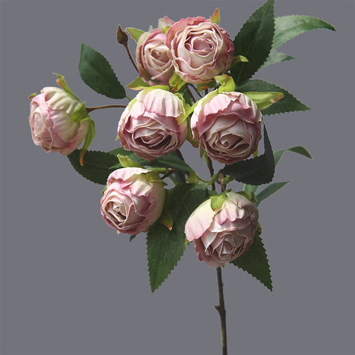 19.6" Artificial faux rose flower;7 heads small rose - Magnolia Lane co. Home + Garden + Gift