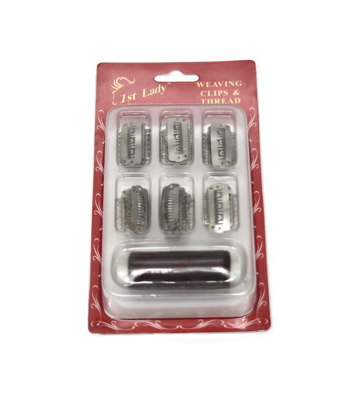 1ST LADY Hair Extension Weaving Thread and Clips Set - Elysee Star