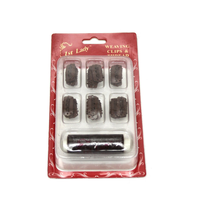 1ST LADY Hair Extension Weaving Thread and Clips Set - Elysee Star