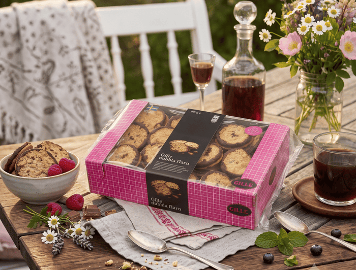 2 x Gille Dubbla Chokladflarn 600g (21.16 oz) – Authentic Swedish Double Chocolate Wafer Cookies