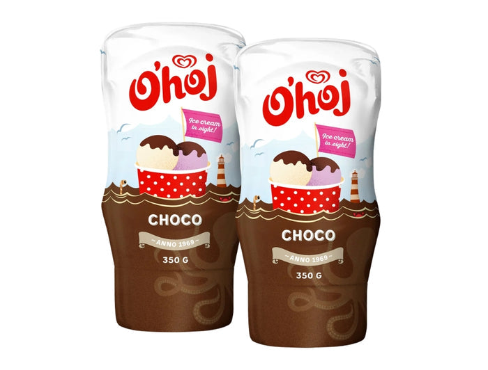 2 x O'hoj Chocolate Dessert Sauce 350g (12.35 oz) – Authentic Swedish Ice Cream & Dessert Topping