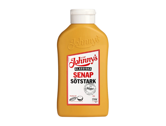 3 Bottles of Johnny's Sötstark Senap 500g (17.64 oz) – Authentic Swedish Sweet & Strong Mustard