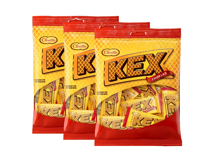 3 x Cloetta Kexchoklad Mini 156g (5.50 oz) – Swedish Mini Milk Chocolate Wafer Bites