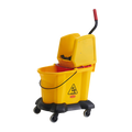 33L Dual-water Down Press Yellow Bucket and Wringer Combo