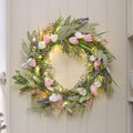 55cm Pre Lit Tulip and Lavender Wreath