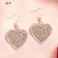 93635 - Crystal Heart Earrings - Clear