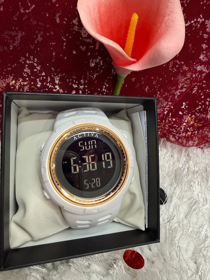 Activa X Invicta Digital Essentials Men's Watch - 50mm. White (ACW1915-014)