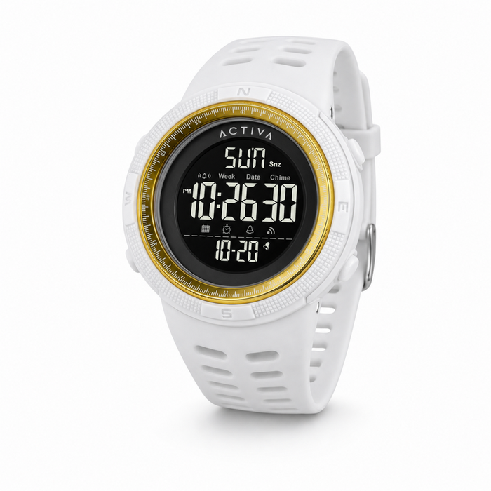 Activa X Invicta Digital Essentials Men's Watch - 50mm. White (ACW1915-014)