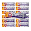 12 Pack Arm & Hammer Complete Care toothpaste tubes in Fresh Mint flavor, packaging shows the brand logo and product name.