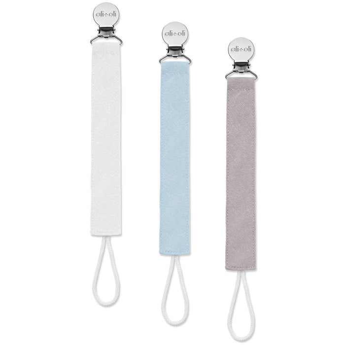 Ali+Oli Linen Pacifier Clips
