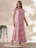 Nightwear for Women in Blush Pink with Soft Floral Print