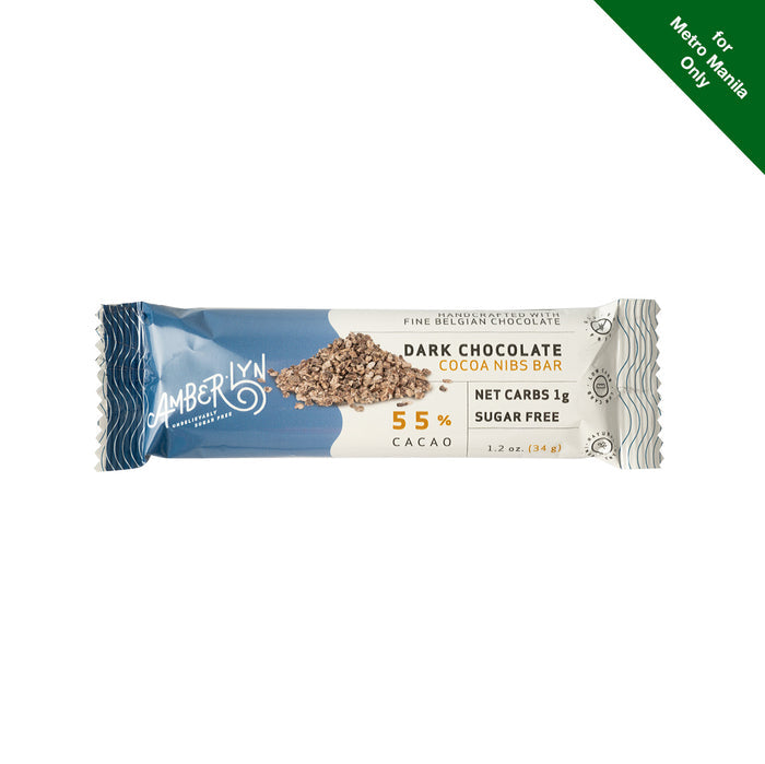 Amberlyn Dark Chocolate Cacao Nibs Bar 34g