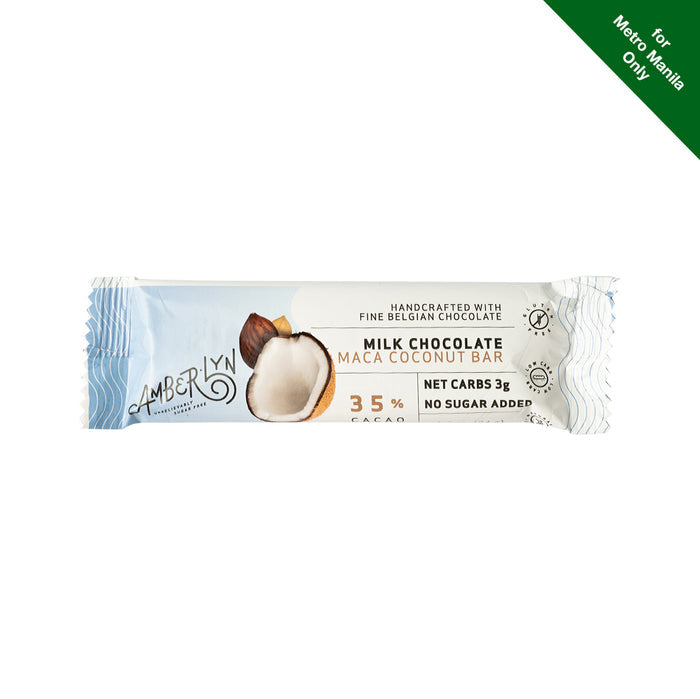 Amberlyn Milk Chocolate Maca Coconut Bar 34g