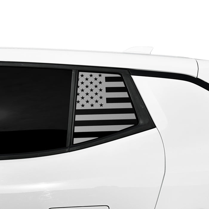 Fits Chevrolet Equinox EV 2024 - 2025 Quarter Window American Flag Vinyl Decal Stickers - Bogar Tech Designs
