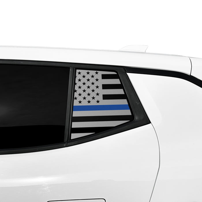 Fits Chevrolet Equinox EV 2024 - 2025 Quarter Window American Flag Vinyl Decal Stickers - Bogar Tech Designs