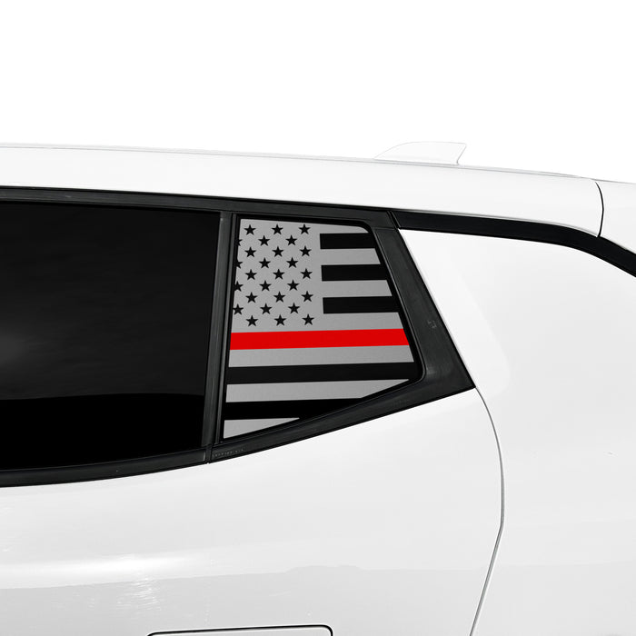 Fits Chevrolet Equinox EV 2024 - 2025 Quarter Window American Flag Vinyl Decal Stickers - Bogar Tech Designs