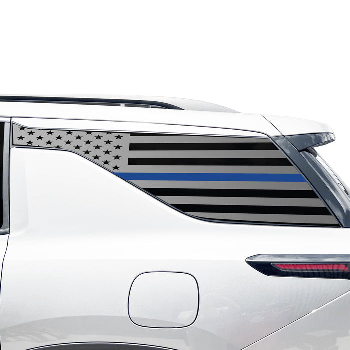 Fits Chevrolet Traverse 2024-2026 Quarter Window American Flag Vinyl Decal Stickers - Bogar Tech Designs