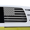 American Flag Quarter Window Decal for Volkswagen ID. Buzz 2025 – Precut Matte Black Vinyl