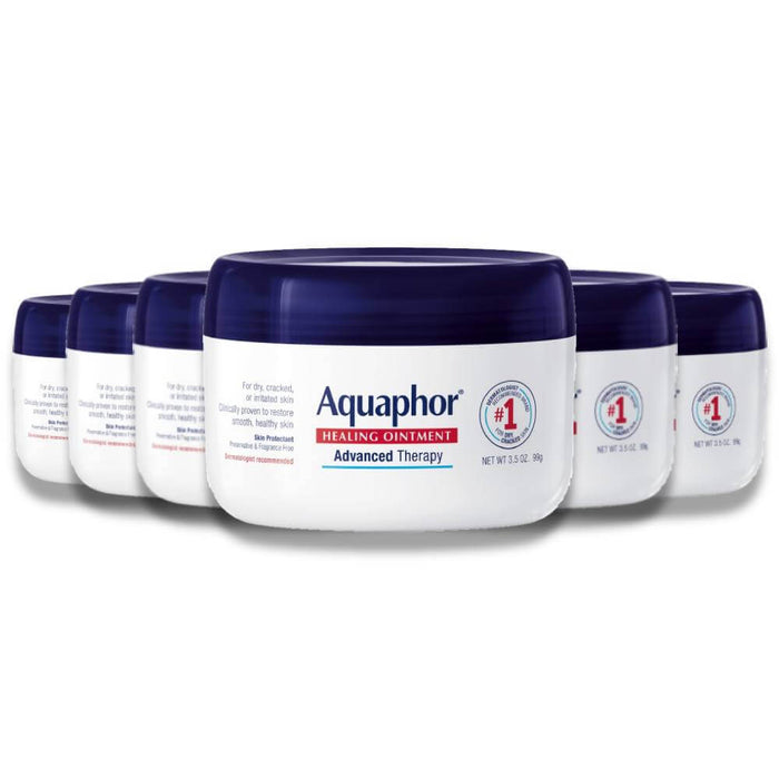 Aquaphor Healing Ointment Skin Protectant and Moisturizer for Dry and Cracked Skin 3.5 oz - 6 Pack