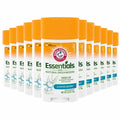 A pack of 12 Arm & Hammer Essentials Natural Deodorant sticks with Juniper Berry scent, each weighing 2.5 oz, displayed in a grid layout.