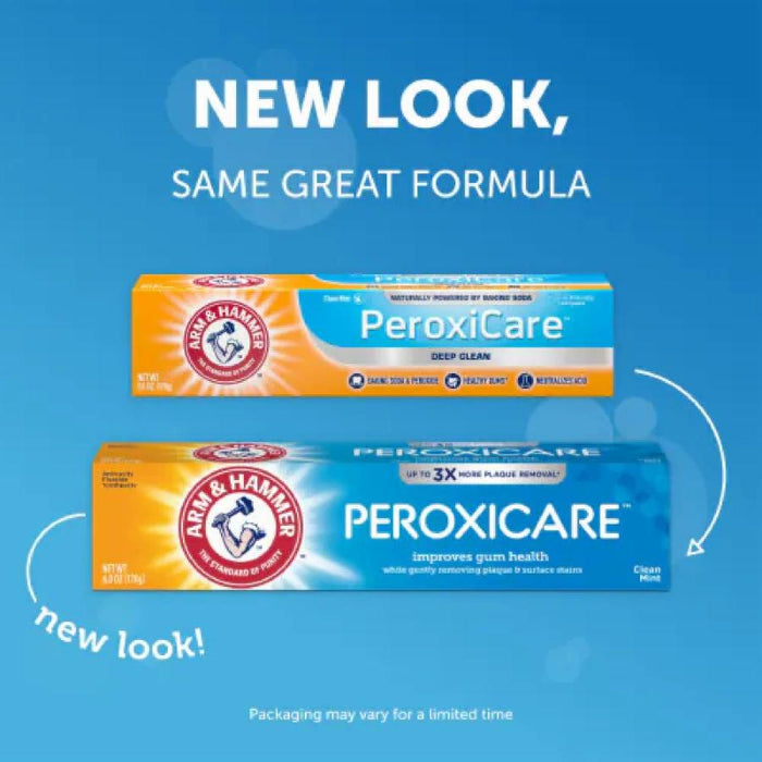 Arm & Hammer Peroxicare Tartar Control Toothpaste Baking Soda & Peroxide Fresh Mint 6 oz - 12 Pack