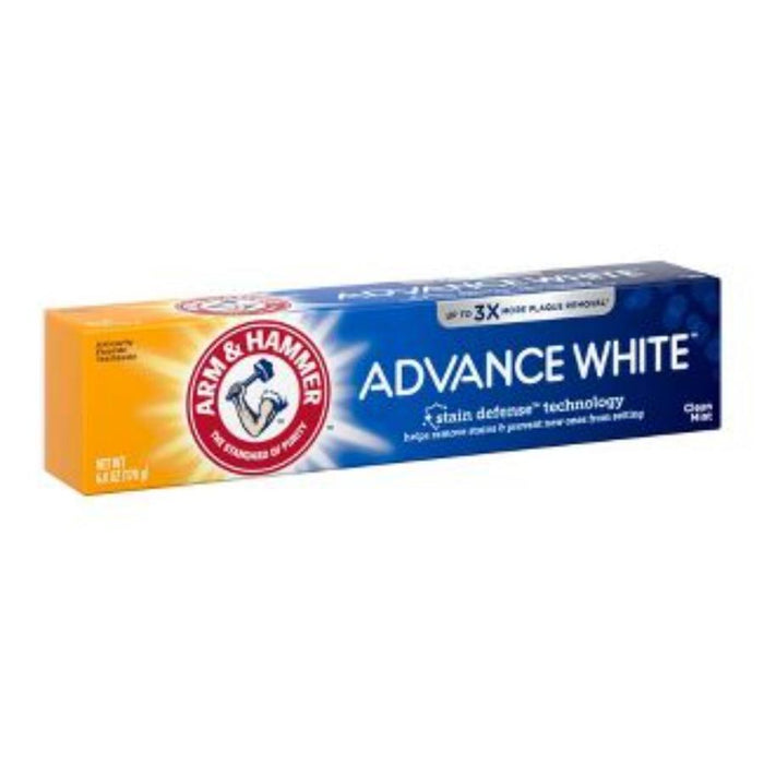 Arm & Hammer White Extreme Whitening Advance Toothpaste Stain Defense 6 oz - 12 Pack