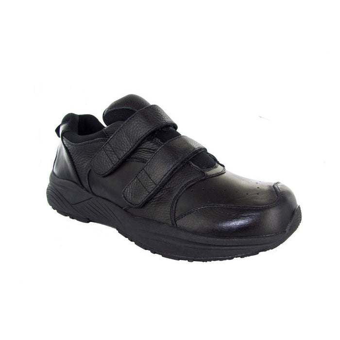 swelling wide extra wide athletic hiker diabetes heel pain neurophaty swollen sore feet orthopedic shoes  canada anti-slip anti-skid black leather