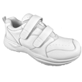 swelling wide extra wide athletic diabetes heel pain neurophaty swollen sore feet orthopedic shoes  canada anti-slip anti-skid WHITE leather