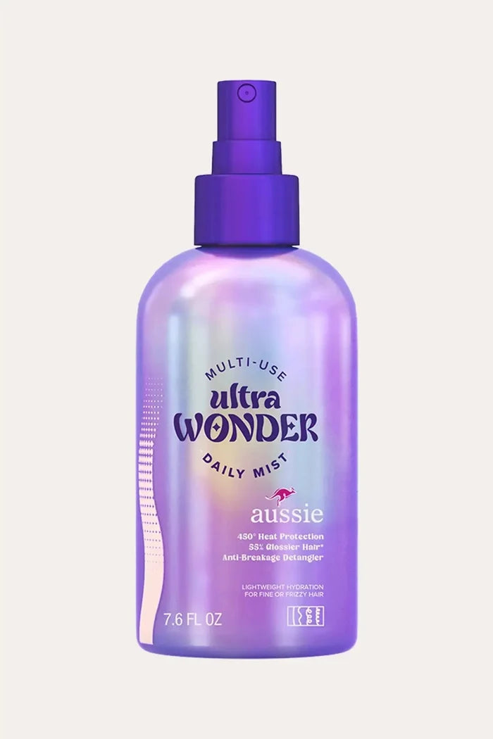 Aussie Ultra Wonder Hydrating Mist for Dry Hair - Use Daily on Damp or Dry Hair Before Styling for Aussome Results with Heat Protection