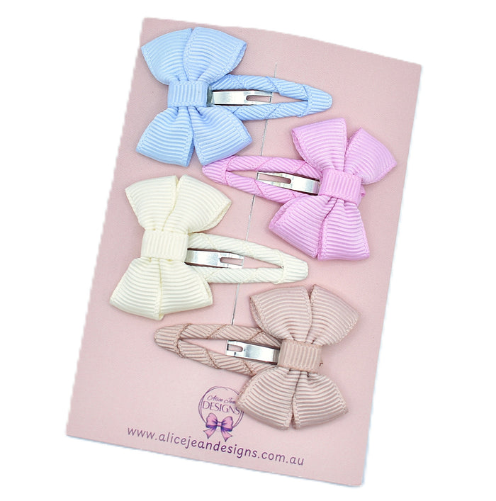 Baby Bow Snap Clip Set