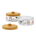 Liewood - Baby Food Boxes - Dominique - Tritan - Pack Of 2 - Around The World/Sandy