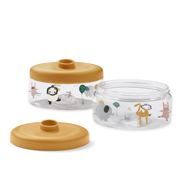 Liewood - Baby Food Boxes - Dominique - Tritan - Pack Of 2 - Around The World/Sandy