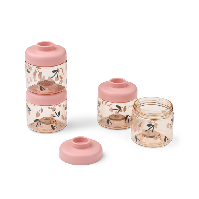 Liewood - Baby Food Boxes - Dominique - Tritan - Pack Of 2 - Cherry Heart/Rosey