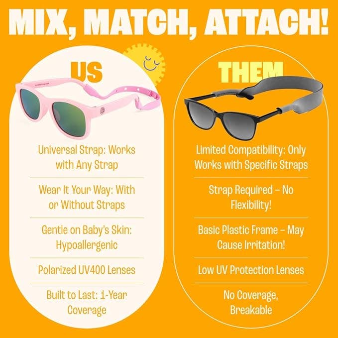 Baby Sunglasses  0-24m - Barbie Pink