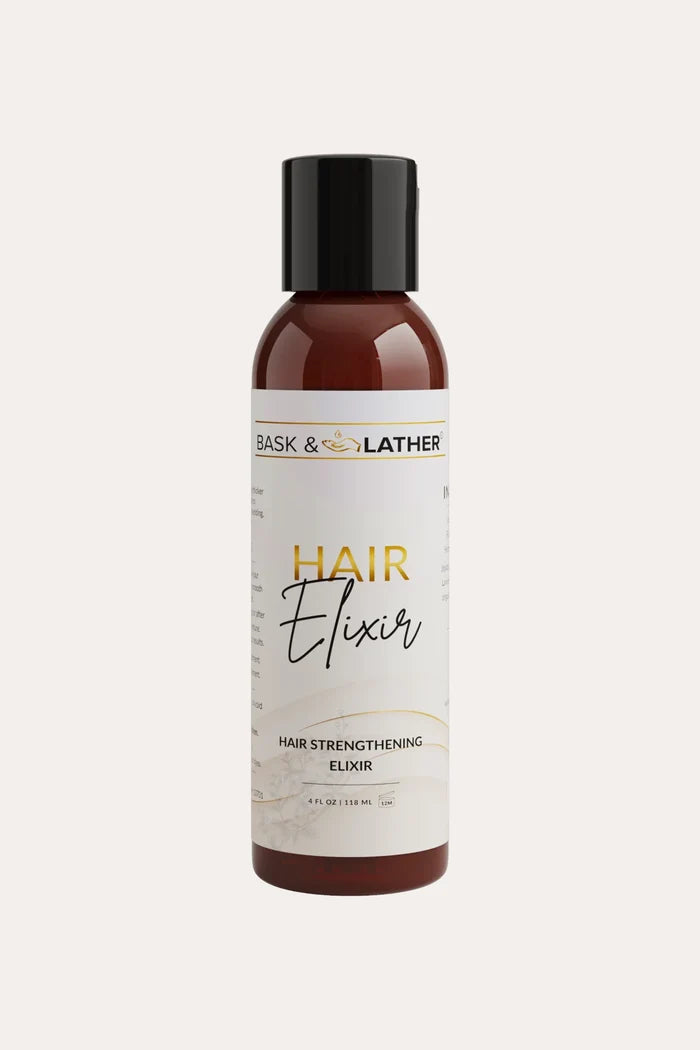 BASK & LATHER HAIR ELIXIR 4oz | Hair Serum