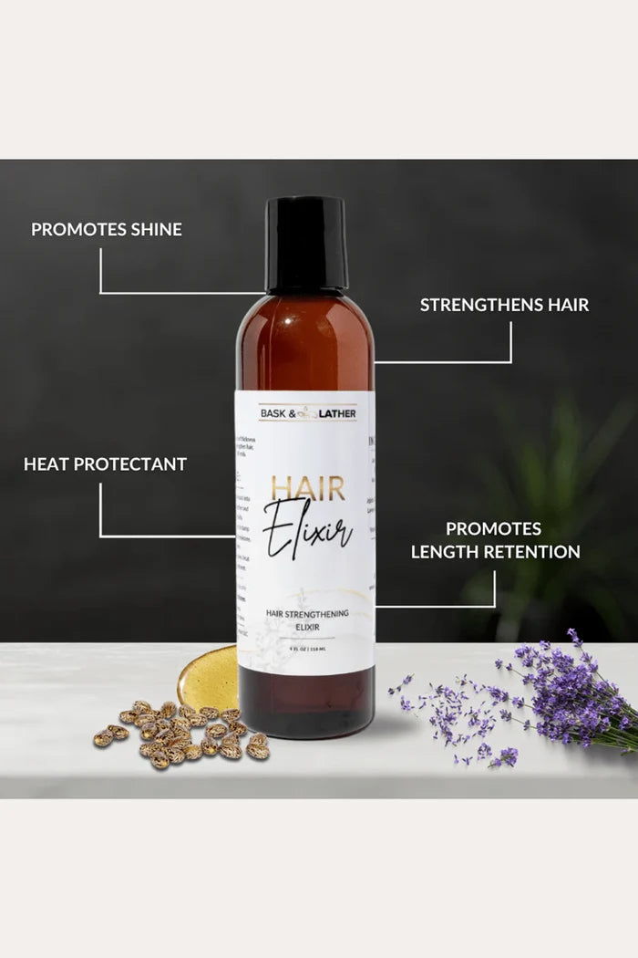 BASK & LATHER HAIR ELIXIR 4oz | Hair Serum
