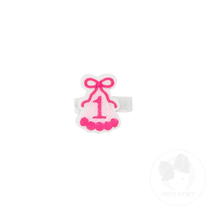 Bday Hat Bow Clip