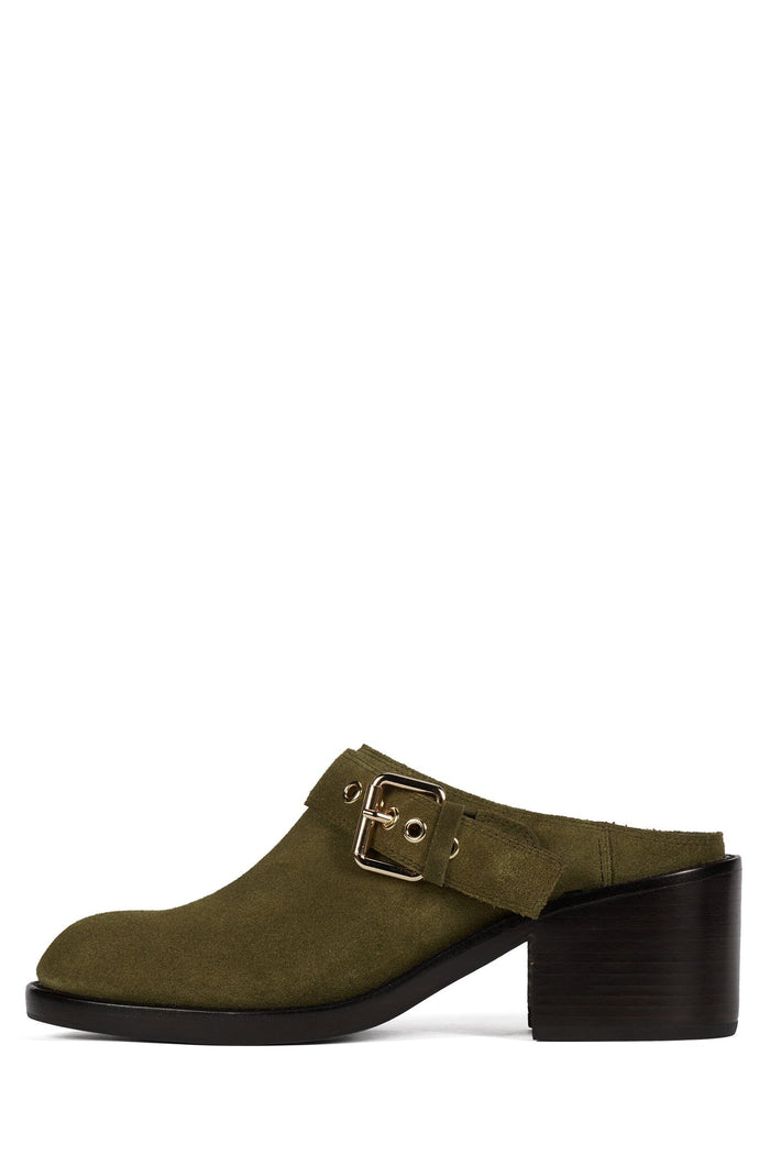 BERGAMOT Olive Suede Gold