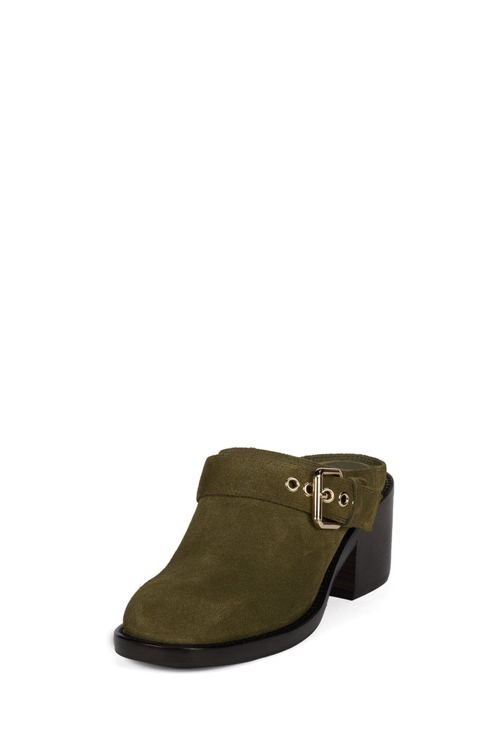 BERGAMOT Olive Suede Gold _hover