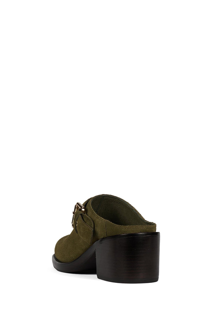 BERGAMOT Olive Suede Gold
