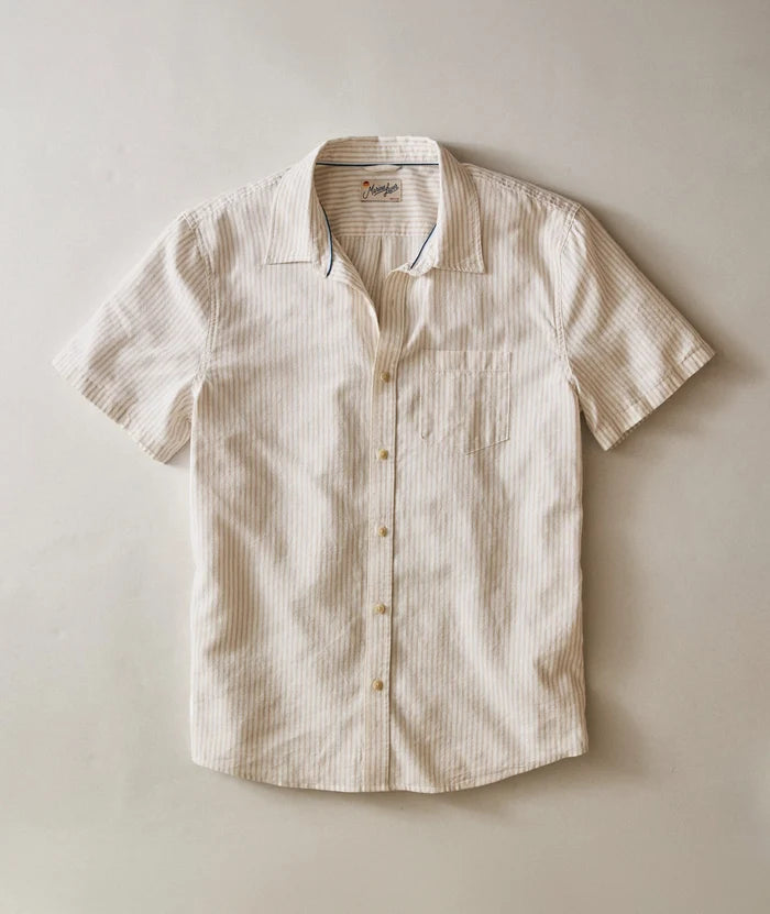 Better-Than-Linen Shirt Tan/White Stripe