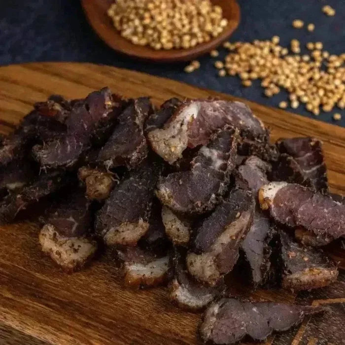 500g pack of Original Biltong by Something From Home, authentic South African air-cured meat snack