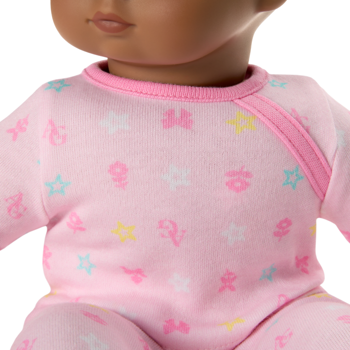 Bitty Baby® Doll #1 with black hair in Pastel Pink