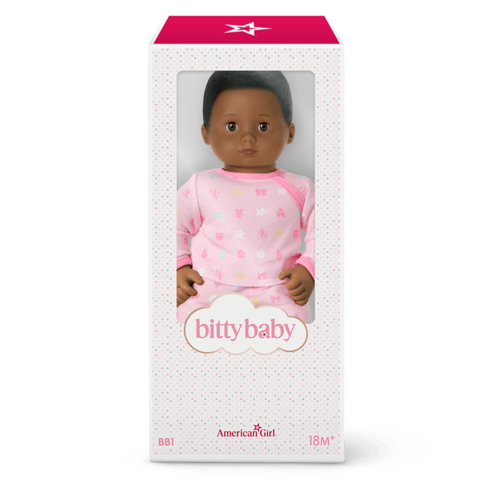 Bitty Baby® Doll #1 with black hair in Pastel Pink