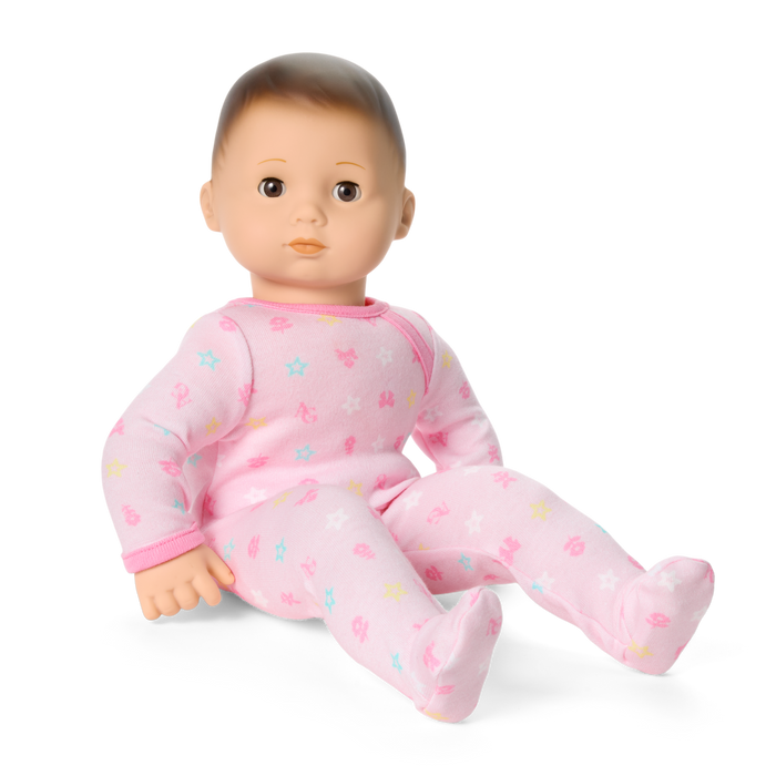 Bitty Baby® Doll #2 with brown hair in Pastel Pink